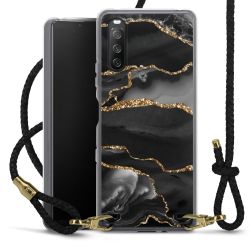 Carry Case Transparent Leather black/gold