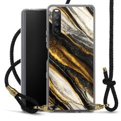 Carry Case Transparent Leather black/gold