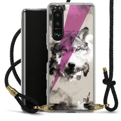 Carry Case Transparent Leather black/gold