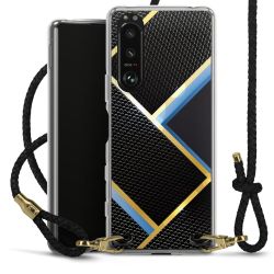 Carry Case Transparent Leather black/gold