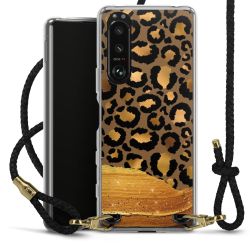 Carry Case Transparent Leather black/gold