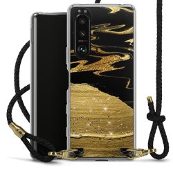 Carry Case Transparent Leather black/gold