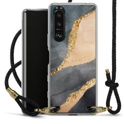 Carry Case Transparent Leather black/gold