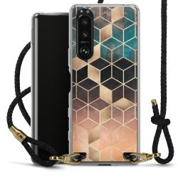 Carry Case Transparent Leather black/gold