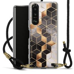 Carry Case Transparent Leather black/gold