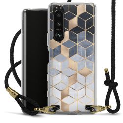 Carry Case Transparent Leather black/gold