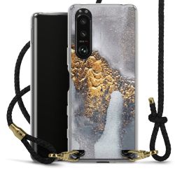 Carry Case Transparent Leather black/gold