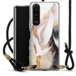 Carry Case Transparent Leather black/gold