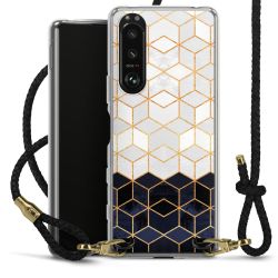 Carry Case Transparent Leather black/gold