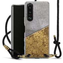 Carry Case Transparent Leather black/gold