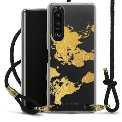 Carry Case Transparent Leather black/gold