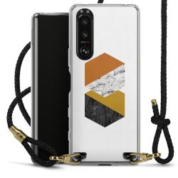 Carry Case Transparent Leather black/gold