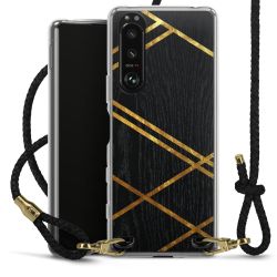 Carry Case Transparent Leather black/gold