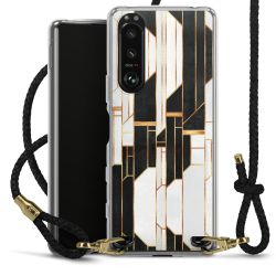 Carry Case Transparent Leather black/gold