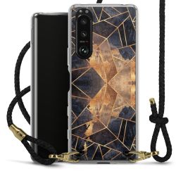 Carry Case Transparent Leather black/gold