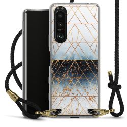 Carry Case Transparent Leather black/gold