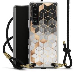 Carry Case Transparent Leather black/gold