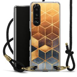 Carry Case Transparent Leather black/gold