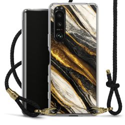 Carry Case Transparent Leather black/gold