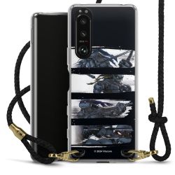 Carry Case Transparent Leather black/gold