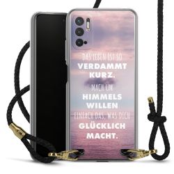 Carry Case Transparent Leder schwarz/gold