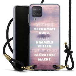 Carry Case Transparent Leder schwarz/gold