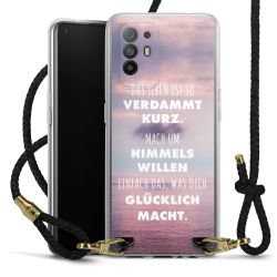 Carry Case Transparent Leder schwarz/gold