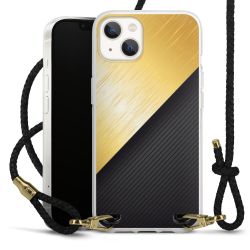 New Carry Case Transparent Leder schwarz/gold