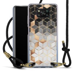 New Carry Case Transparent Leder schwarz/gold