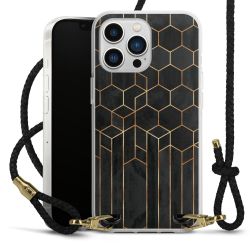 Carry Case Transparent Leather black/gold