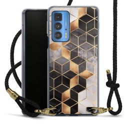 Carry Case Transparent Leather black/gold