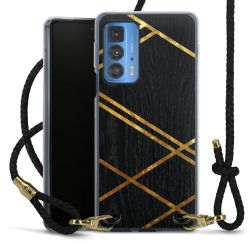 Carry Case Transparent Leather black/gold