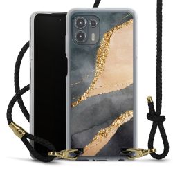 Carry Case Transparent Leather black/gold