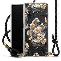 Carry Case Transparent Leather black/gold