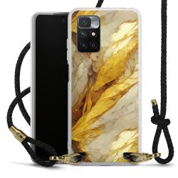 Carry Case Transparent Leder schwarz/gold