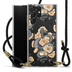 Carry Case Transparent Leather black/gold