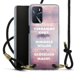 Carry Case Transparent Leder schwarz/gold