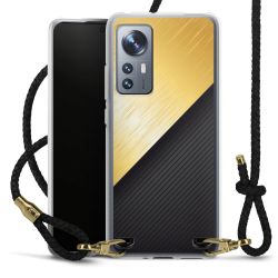 Carry Case Transparent Leather black/gold