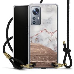 Carry Case Transparent Leather black/gold