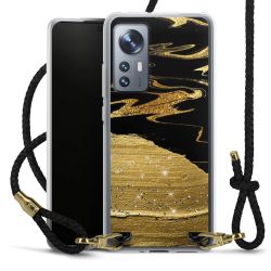 Carry Case Transparent Leather black/gold