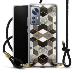 Carry Case Transparent Leather black/gold