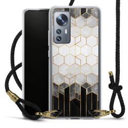 Carry Case Transparent Leather black/gold