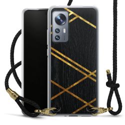 Carry Case Transparent Leather black/gold