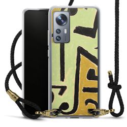 Carry Case Transparent Leather black/gold