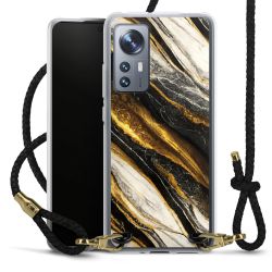 Carry Case Transparent Leather black/gold