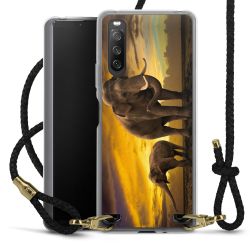 Carry Case Transparent Leather black/gold