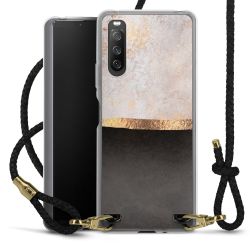 Carry Case Transparent Leather black/gold