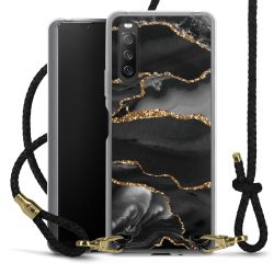 Carry Case Transparent Leather black/gold