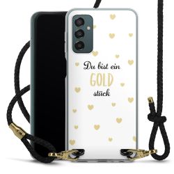 Carry Case Transparent Leder schwarz/gold