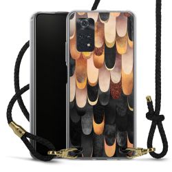 Carry Case Transparent Leather black/gold